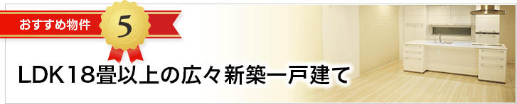 LDK18畳以上の広々新築一戸建て